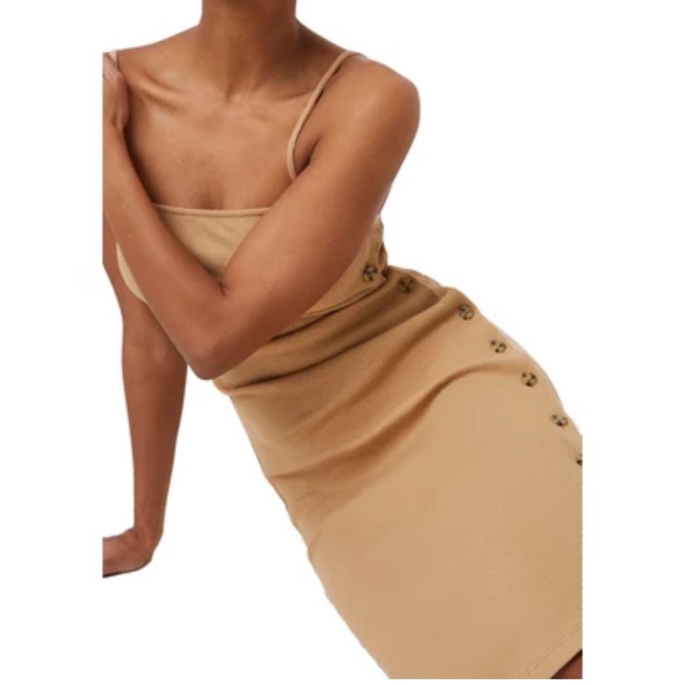 Camel French connection ribbed dress